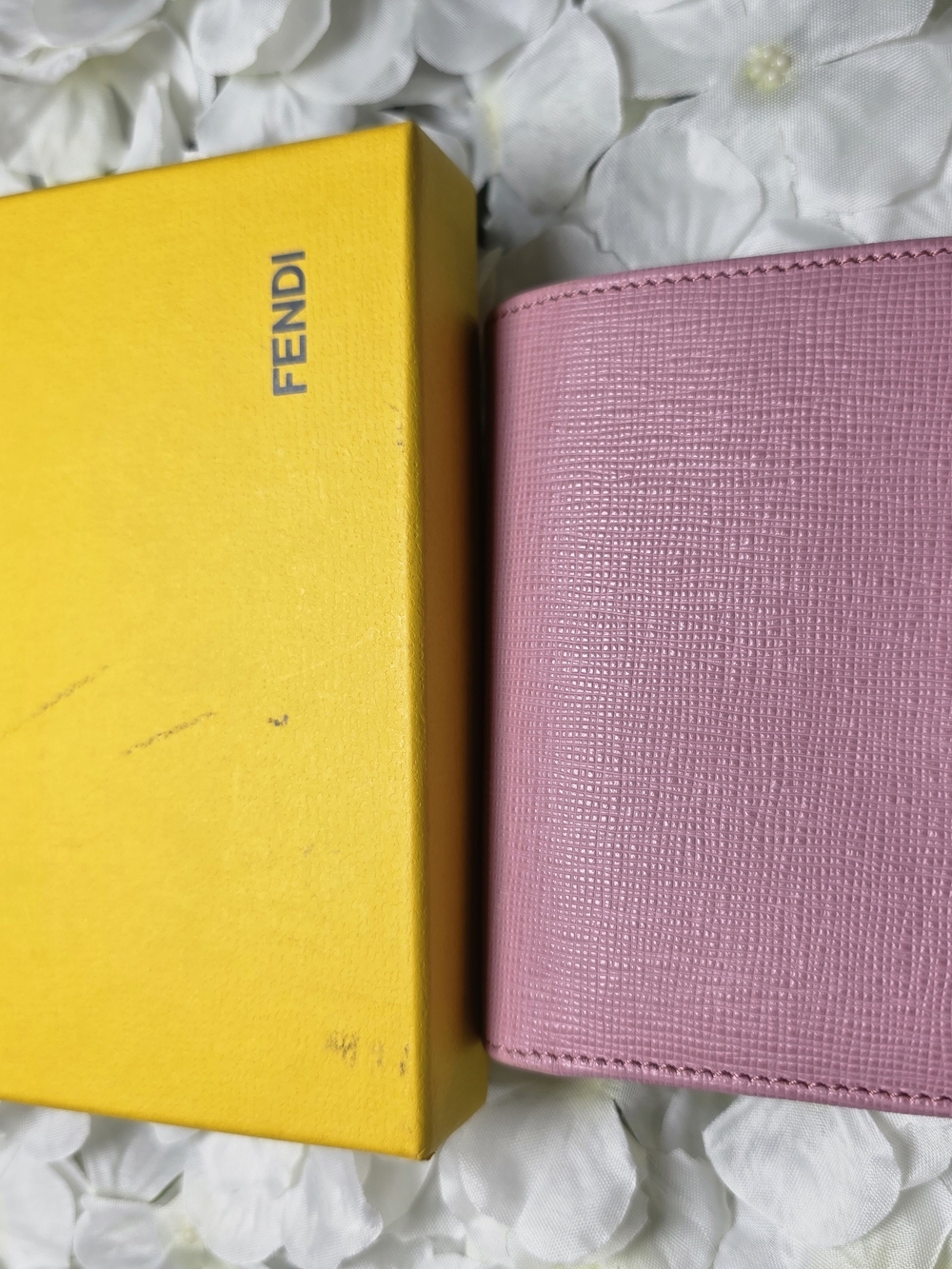 Fendi Pink Textured Leather Wallet